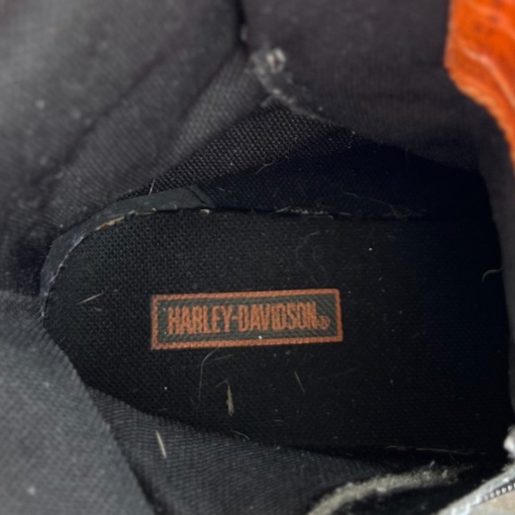 Harley Davidson Women's Black Leather Motorcycle Tessa Boots Size 6 Lace Up Zip - Picture 9 of 16